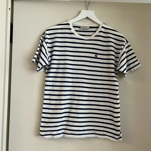 Carhartt Robie Tee in Navy & White - Picture 3 of 6
